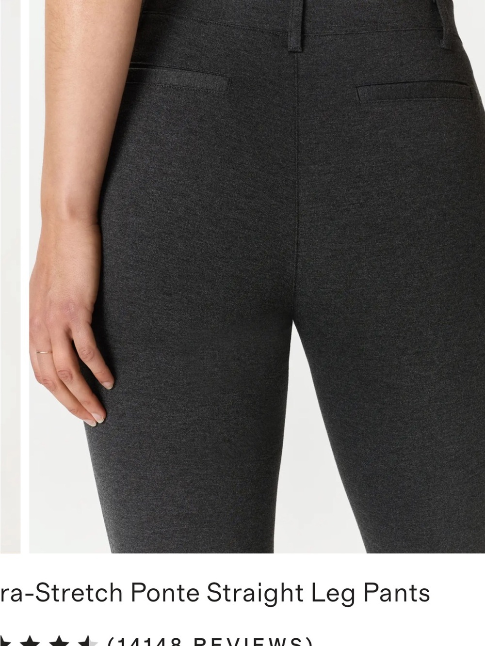 Quince Charcoal Ponte Straight Leg Pants